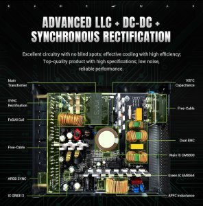 Zasilacz GameMax Gamemax Power Supply, 80 PLUS, Gold | RGB 850G | 850 W 5