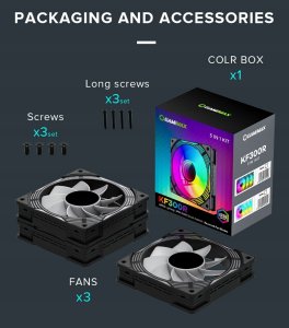Wentylator GameMax Gamemax Case Fan | KF300R BK | Black 11