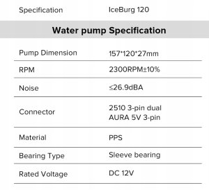Chłodzenie wodne GameMax Gamemax CPU Liquid Cooler | ICEBURG 120 BK | Black | Intel, AMD 13