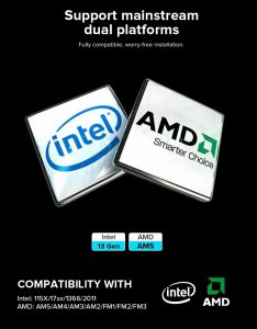 Chłodzenie wodne GameMax Gamemax CPU Liquid Cooler | ICEBURG 120 BK | Black | Intel, AMD 10