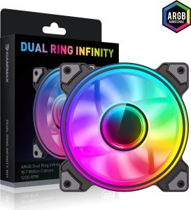 Wentylator GameMax Dual Ring Infinity BK 12
