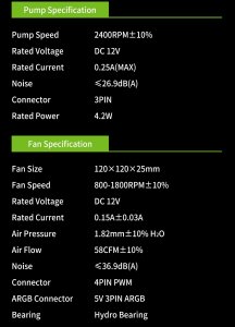 Chłodzenie wodne GameMax Gamemax CPU Liquid Cooler | ICEBURG 240 DIGITAL BK | Intel, AMD 12