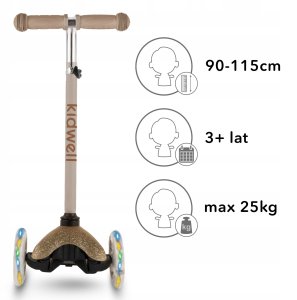 Hulajnoga Skids Control HULAJNOGA BALANSOWA UNO GLITTER GOLD 5906601709234 8