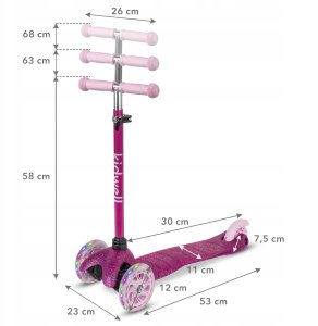 Hulajnoga Skids Control HULAJNOGA BALANSOWA UNO GLITTER PINK 5906601709210 10