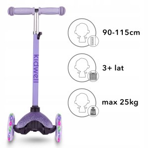 Hulajnoga Skids Control HULAJNOGA BALANSOWA UNO GLITTER VIOLET 5906601709227 7