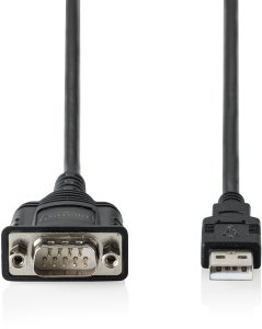 Kabel USB Digitus USB-A - DB-9 1.8 m Czarny (DA-70172) 2