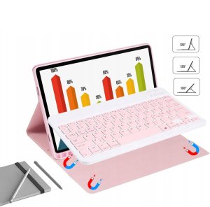 Etui z klawiaturą RGB do Samsung Galaxy Tab A9+ Plus SM-X210 obudowa case 3