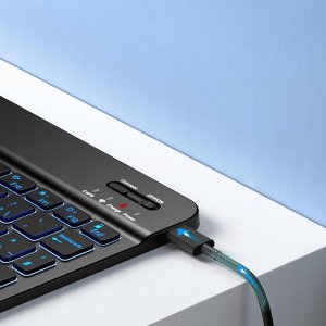 Etui z klawiaturą RGB do Apple iPad 11 2025/10 2022, Bluetooth, case, cover 4