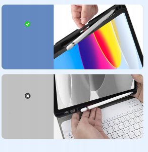 Etui z klawiaturą RGB do Apple iPad 11 2025/10 2022, Bluetooth, case, cover 5