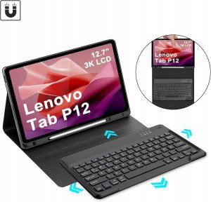 Etui z klawiaturą do Lenovo Tab P12 TB370, case obudowa pokrowiec z klapką 4