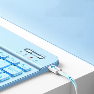 Etui z klawiaturą RGB do Apple iPad 11 2025/10 2022, Bluetooth, pokrowiec 4