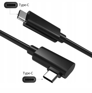 Dini Kabel kątowy przewód 3M USB-C - USB-C do Okularów gogli VR Oculus Quest 3 2 3