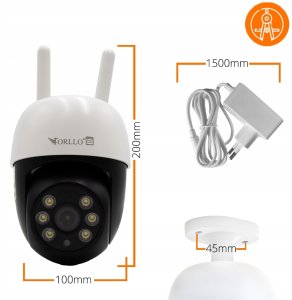 Kamera IP ORLLO Kamera na Kartę SIM Zewnętrzna Obrotowa 4Mpx ORLLO TZ2 PRO 4G 6