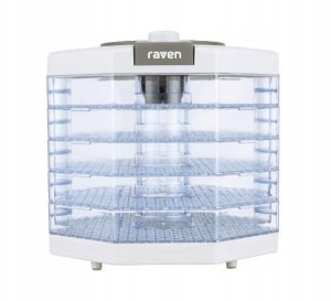 Suszarka RAVEN Suszarka spożywcza do owoców grzybów RAVEN ESS001X 240W 5 sit Biała 6