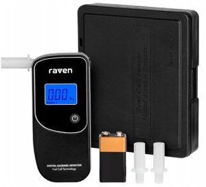 Alkomat RAVEN Alkomat elektrochemiczny Raven EAL001X Kalibracja 3 ustniki 2