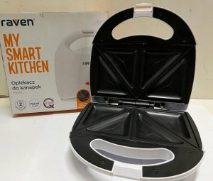 Opiekacz RAVEN Sandwicz Opiekacz do kanapek RAVEN ES001X 750W 4 Trójkąty Biały 5