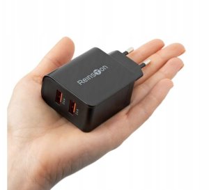 Ładowarka Reinston Ładowarka sieciowa uniwersalna Reinston ELSI014 2x USB Czarna 3