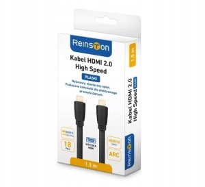 Kabel Reinston Kabel Przewód płaski Reinston EK041 HDMI - HDMI 4K 2.0 1,5m Czarny 2