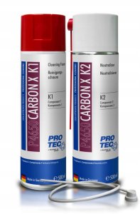 Protec PROTEC ŚRODEK (2SZTUK X 500ML) DO CZYSZCZENIA KOMORY SPALANIA CARBON X 500ML K1+ 500ML K2 2