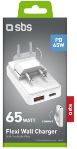 Ładowarka SBS Ładowarka sieciowa uniwersalna SBS Flexi USB-A USB-C PD 65W Biała 3