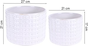 Dedra Zestaw 2 szt Osłonka ceramiczna PIAZZE ecru 2