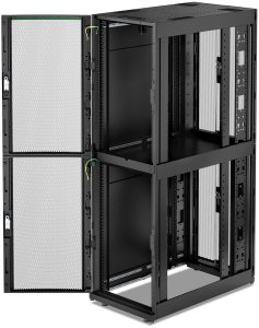 Szafa APC NetShelter SX Colocation Rack Gen 2, 42U, 1991H x 600mmW x 1070D mm, 2 x 20U, z bokami, czarna 2