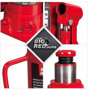 Satra NISKI PODNOŚNIK SŁUPKOWY BUTELKOWY DWUSTOPNIOWY 4T 160-390MM LEWAREK TORIN 6