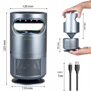 Sanico Owadobójcza Lampa UV na Komary i Muchy Stojąca 5W LED VAYOX z Wentylatorem 7