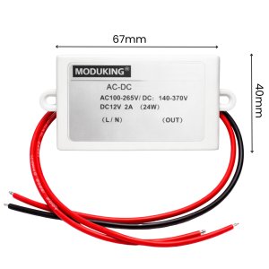 Spreest REDUKTOR KONWERTER NAPIĘCIA 230V AC NA 12V DC 2A PRZETWORNICA ZASILACZ 24W 3