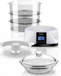 Amica Parowar Amica Lunaris PT 3011 900W 3 pojemniki 7