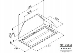 Okap Kernau Okap kuchenny do zabudowy KERNAU KBH08501W Biały 3