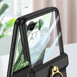 SUPERO Etui do Motorola Razr 50 Ultra, case z ringiem, obudowa ze szkłem na ekran 4