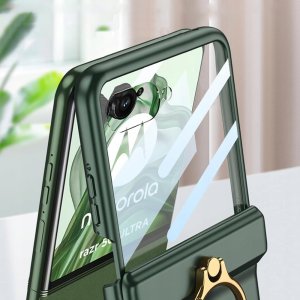 SUPERO Etui do Motorola Razr 50 Ultra, obudowa z ringiem futerał z szkłem na ekran 4