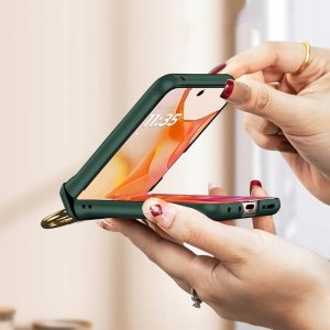 SUPERO Etui do Motorola Razr 50 Ultra, obudowa z ringiem futerał z szkłem na ekran 7