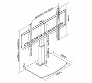 Techlink Uchwyt stojak ruchomy do telewizora Techlink TTM602 40-65'' 40kg Stołowy 4
