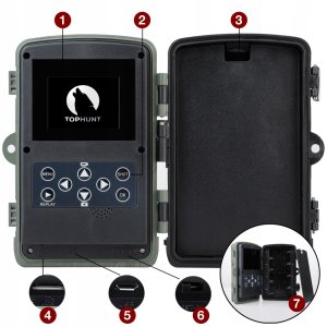 Kamera cyfrowa TOPHUNT Kamera Leśna Tophunt HC800A FullHD polski 42xIR fotopułapka 8