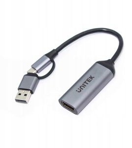 Adapter AV Unitek Rejestrator Video Grabber HDMI Unitek USB-C/A 8