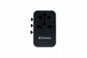 Verbatim Adapter podróżny Verbatim UTA-04 World to World USB-A USB-C QC 3.0 PD 61W 2