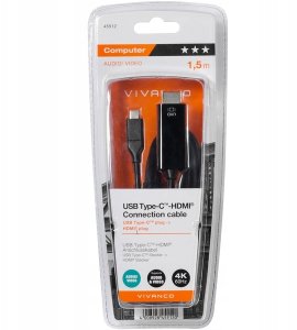 Kabel Vivanco Kabel Vivanco 45512 USB-C-HDMI 1,5m 4K/60Hz Czarny 2