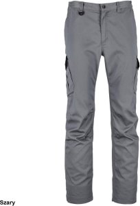 Stalco Spodnie robocze do pasa oddychający materiał gumka pas potrójne szwy odblaski klin krok FAST wiele kieszeni szary XL 2