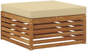 vidaXL Zestawy sof 7 pcs i Beżowy Lite Drewno Akacji 3