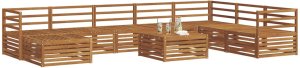 Ambiance vidaXL Zestawy sof 9 pcs Lite Drewno Akacji 3