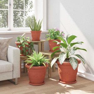 vidaXL vidaXL Doniczki 6 pcs Czerwony ceglasty  26 x 21.5 cm 4