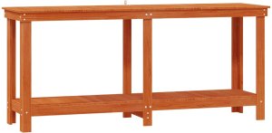 vidaXL vidaXL Stół warsztatowy z półką Woskowy Brąz 180 x 50 x 80 cm 2