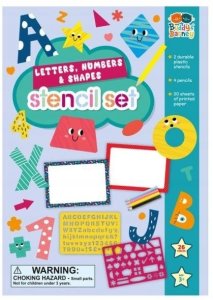 Baczek Buddy & Barney - szablony kreatywne -literki cyferki kształty - zestaw z kredkami EDUKAMP 2