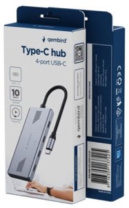 Gembird GEMBIRD 4-portowy HUB USB-C 3.2 Gen 2 typu C 3