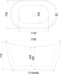 Wanna Rea Wanna Akrylowa Wolnostojąca ATENA 170 10