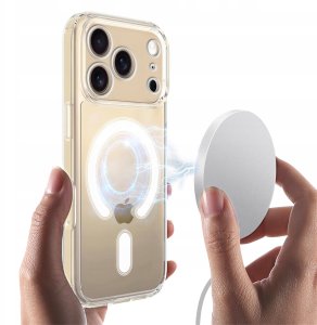 krainaGSM Etui Magnetyczne Przezroczyste do iPhone 17 Pro |do MAGSAFE CASE + Szkło 9H 8