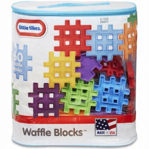 Adamigo Little Tikes Kreatywne kolorowe Klocki WAFLE 60 elem + torba ZA5115 2