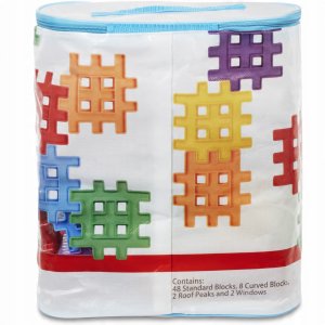 Adamigo Little Tikes Kreatywne kolorowe Klocki WAFLE 60 elem + torba ZA5115 5